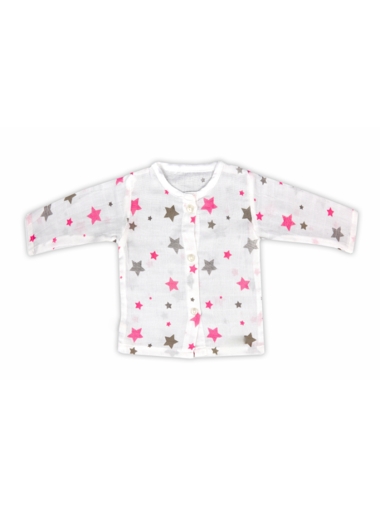 Pink Star Jabla Full Sleeves Muslin