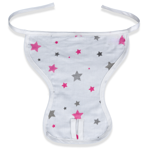 Pink Star Nappy Muslin