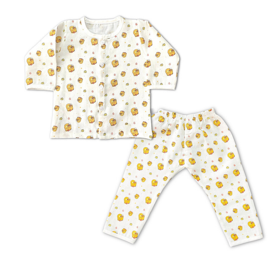 Yellow Duck Pyjama Set Muslin